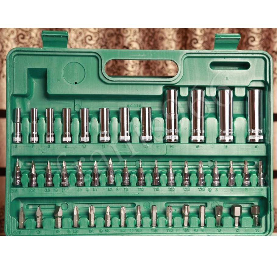 Kunci Socket Set 86 Pcs 1/4 Inch &amp; 1/2 Inch (METRIC) 09013 SATA TOOLS