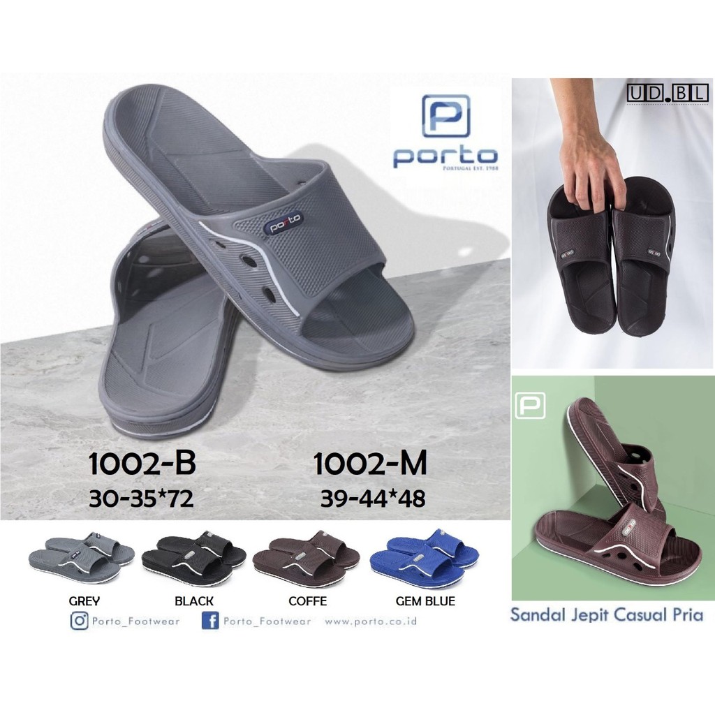 Sandal Selop Cowok Import Casual 1002 / Sandal Jelly