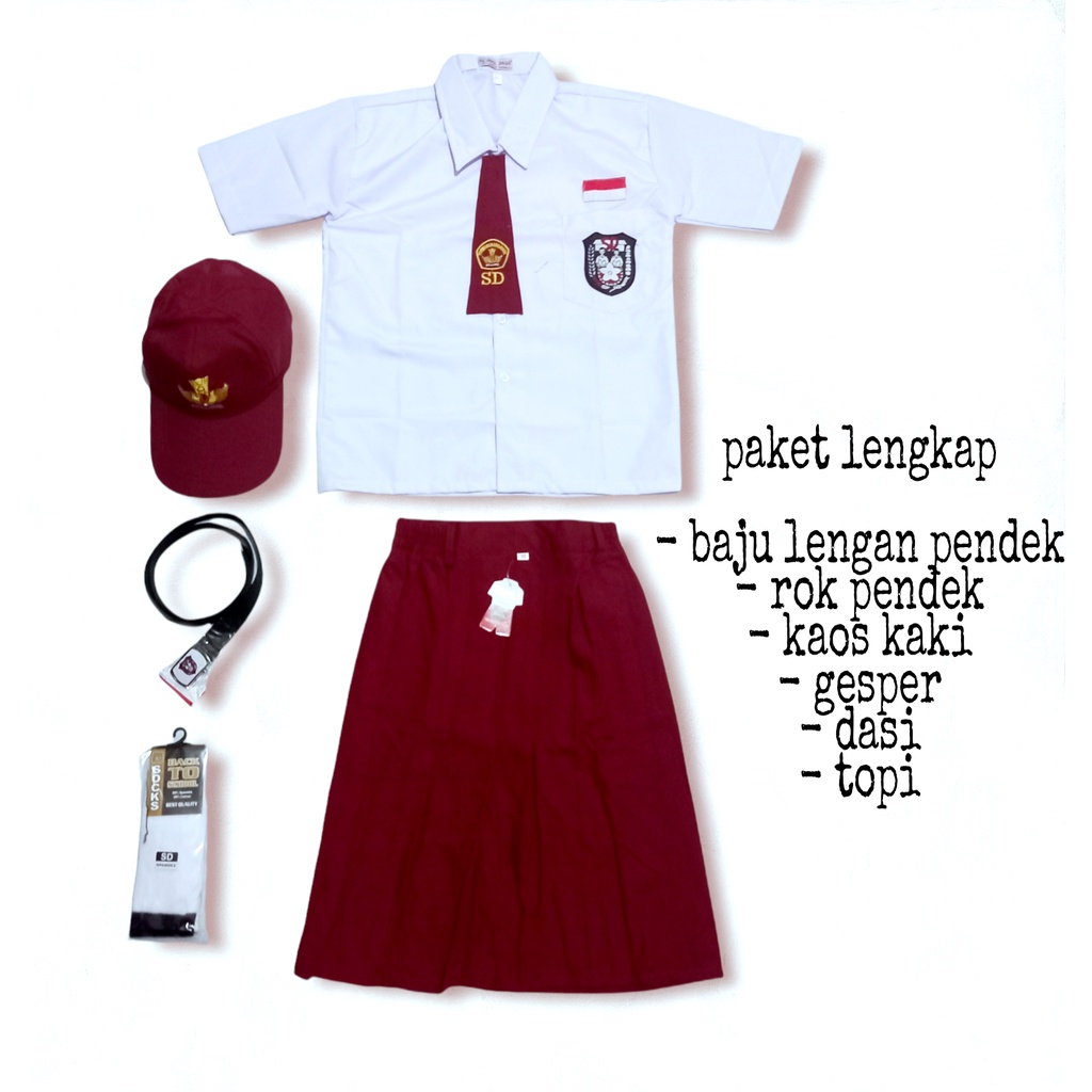 Seragam Sekolah Sd Fashion School One Stel Viral Umur 7Sd13Tahun Baju Celana Secolah Dasar Murah Kel