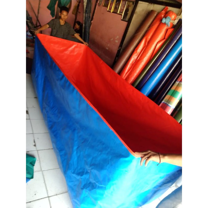 KOLAM TERPAL KOTAK 1x3x1 A12 SAKURA /TERPAL KOLAM/KOLAM IKAN/TERPAL A12/KOLAM LELE/TERPAL KOREA