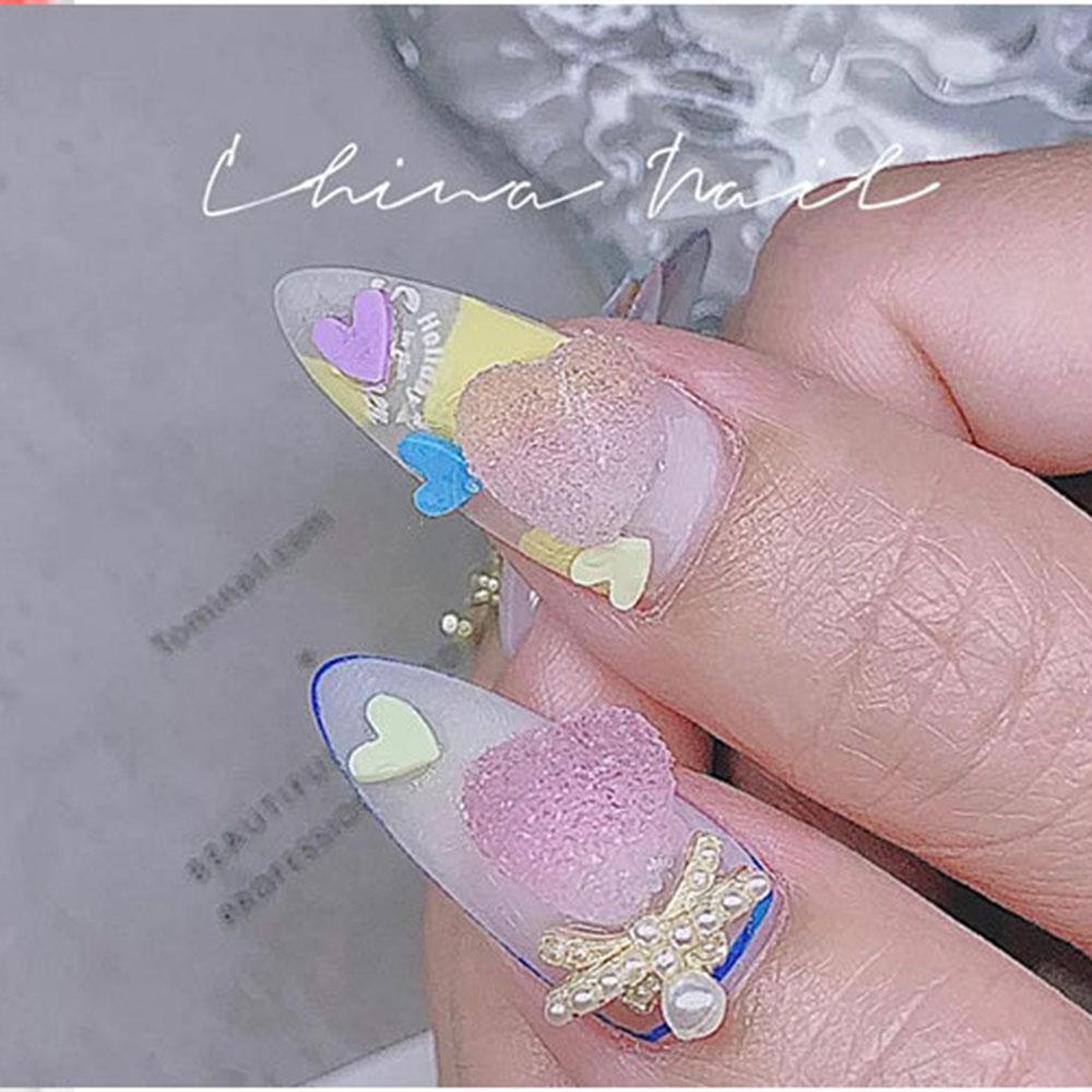 Dekorasi Nail Art Agustina DIY Indah Tips Kuku 3D Hati Bintang Akrilik Permen Manis