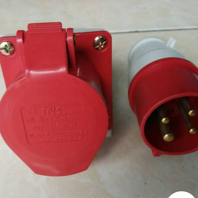 Plug Industri + Socket Surface 16A 4Pole FORT