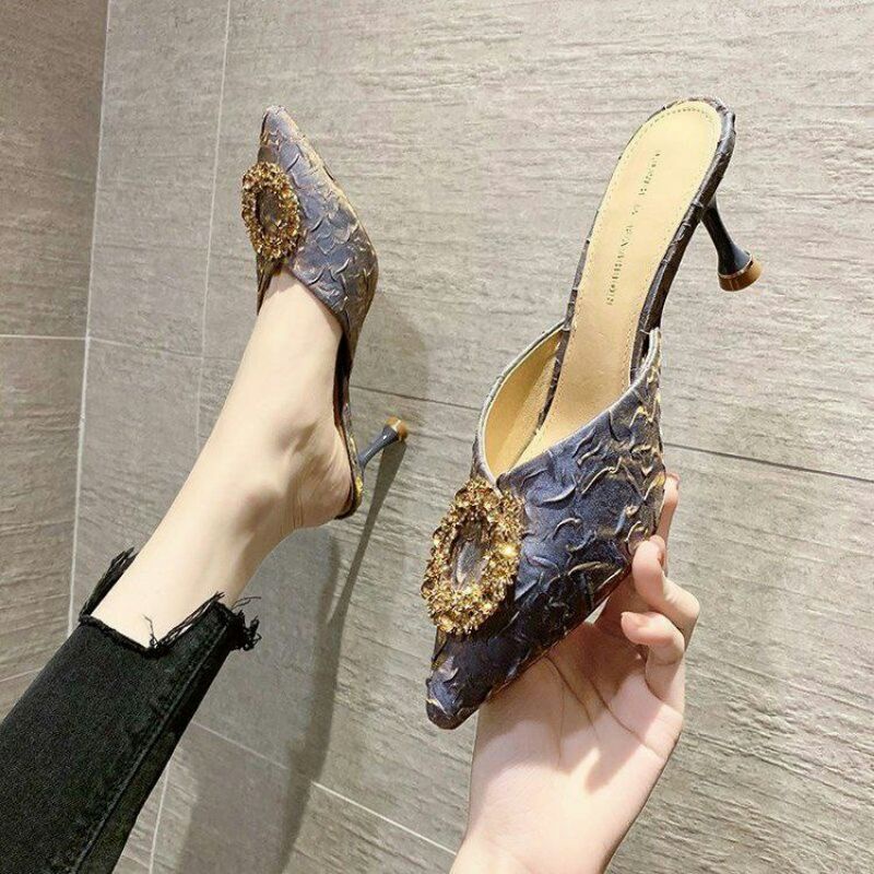 Martha MEGUMI 1056720 Sandal Heels Wanita Fashion Elegant Party Mules Ready Jakarta Bisa COD (With B
