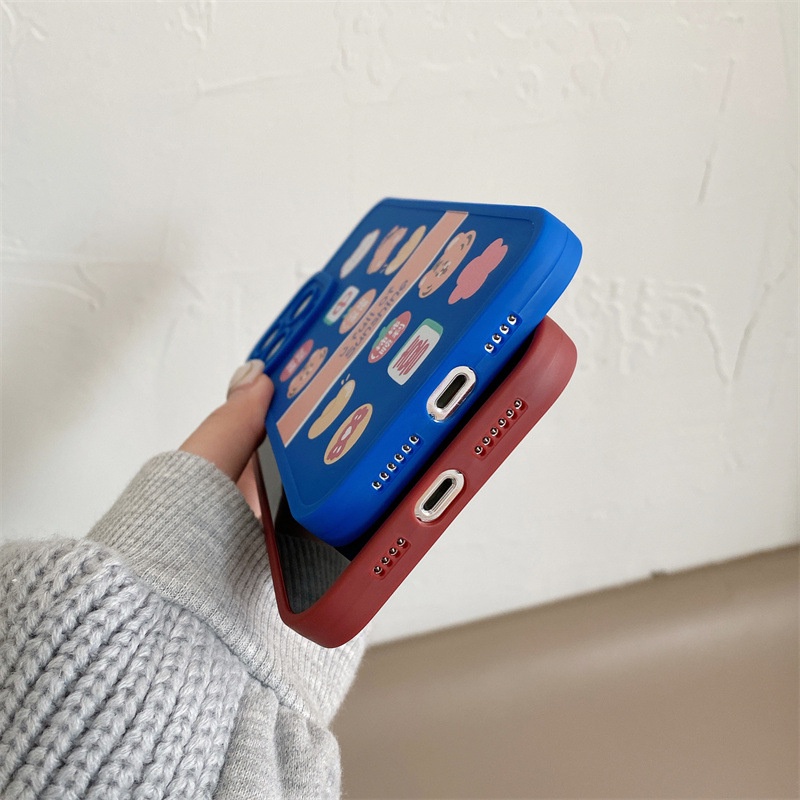 Soft Case Silikon Motif Kartun Harimau Warna Polos Untuk Iphone 7 8 PLUS X XR XS 11 12 13 MINI PRO MAX SE2 SE3