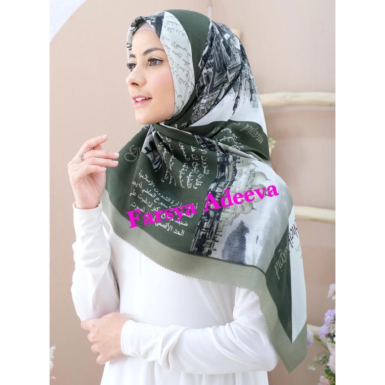 SEGI EMPAT MOTIF TERBARU HIJAB SEGI EMPAT MOTIF DEENAY  LASERCUT  TERMURAH DAN TERLARIS NAYLA HIJA'B-PAPER GREEN