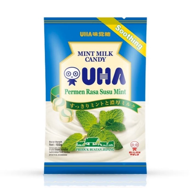 [HALAL] UHA Milk Candy 103gr - Permen Milk Candy Permen Susu Asli Malaysia Rich / Matcha / Mint