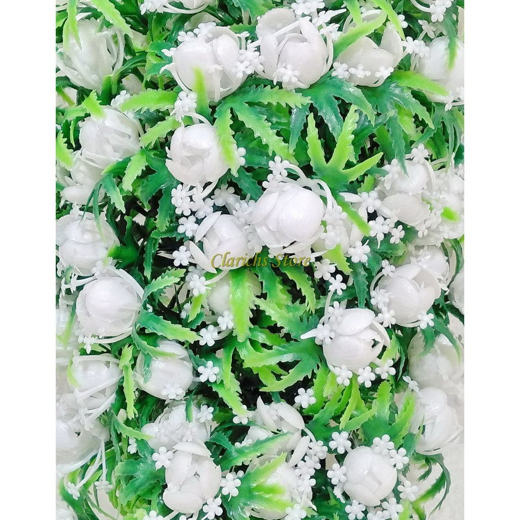 Rambat Bunga Karmila Pretty - Hiasan Bunga Plastik Dinding Pajangan Interior Rumah Kantor Terbaik-Putih