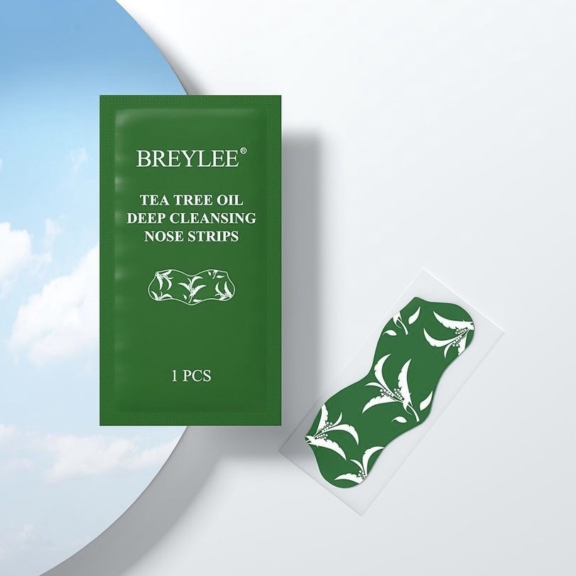 BREYLEE Tea Tree Blackhead Mask Nose Strips - Masker Hidung Pembersih/Pengangkat Komedo (1 Strip) BPOM