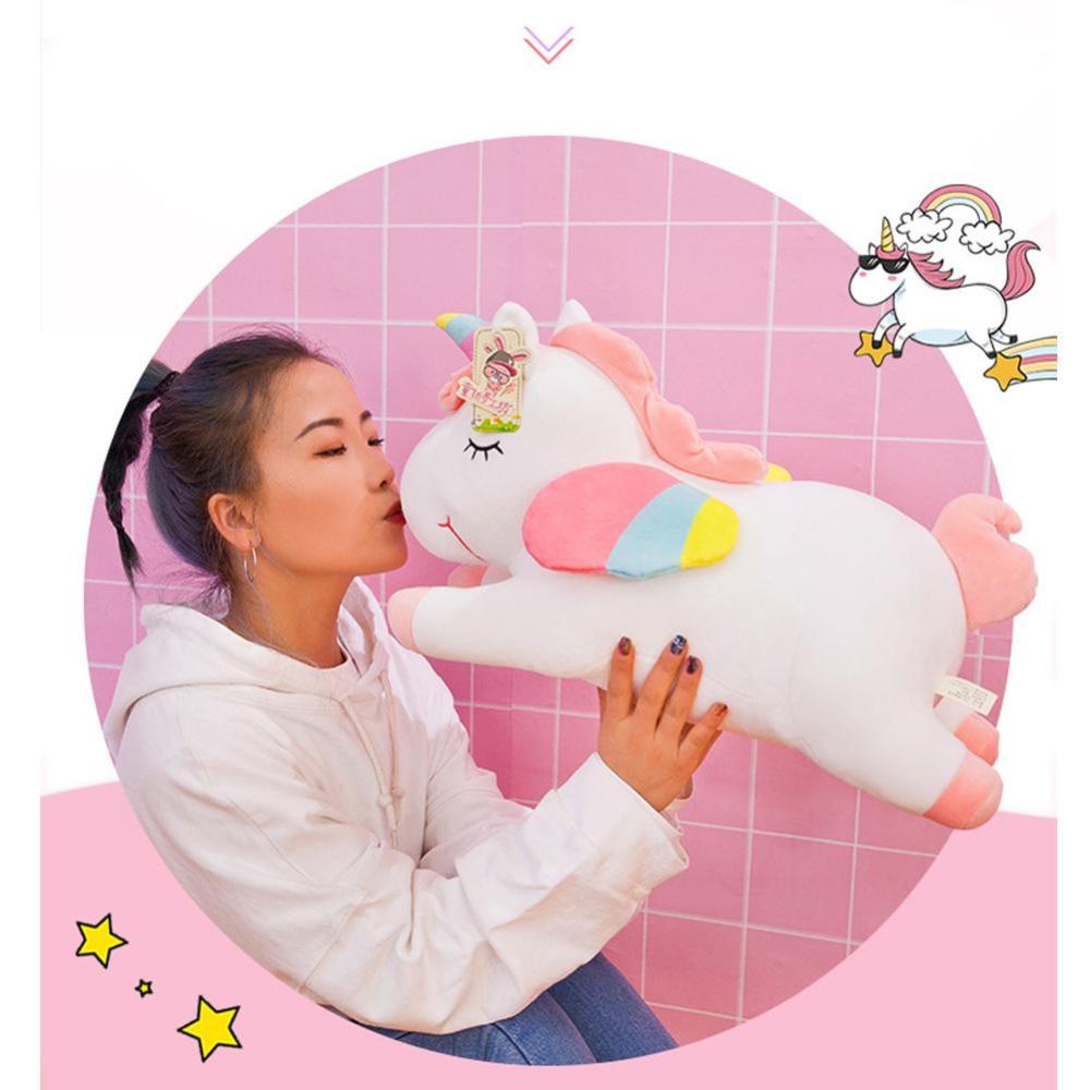 Timekey Mainan Boneka Stuffed Plush Unicorn 30cm Untuk Hadiah Ulang Tahun Anak Perempuan O1Q2