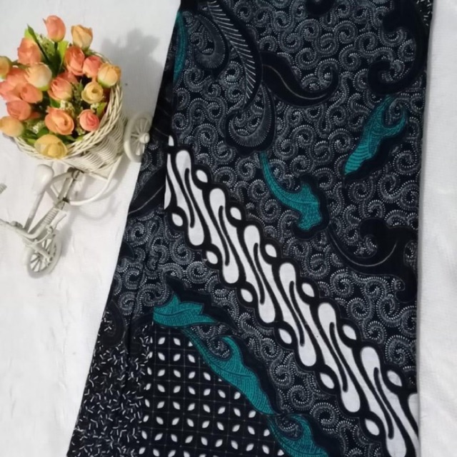 Kain Katun Hitam Kain Murah Kain Meteran Kain Batik Pekalongan Print Hitam Shopee Indonesia