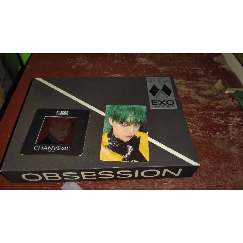 (BACA DESC ) ALBUM EXO OBSESSION EXO VERS FULLSET PHOTOCARD KAI PHOTOFILM CHANYEOL TAG : Photocard C