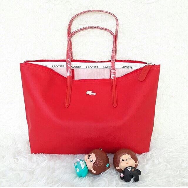 tas wanita grosir import murah branded, LACOSTE MOTIF IMPORT