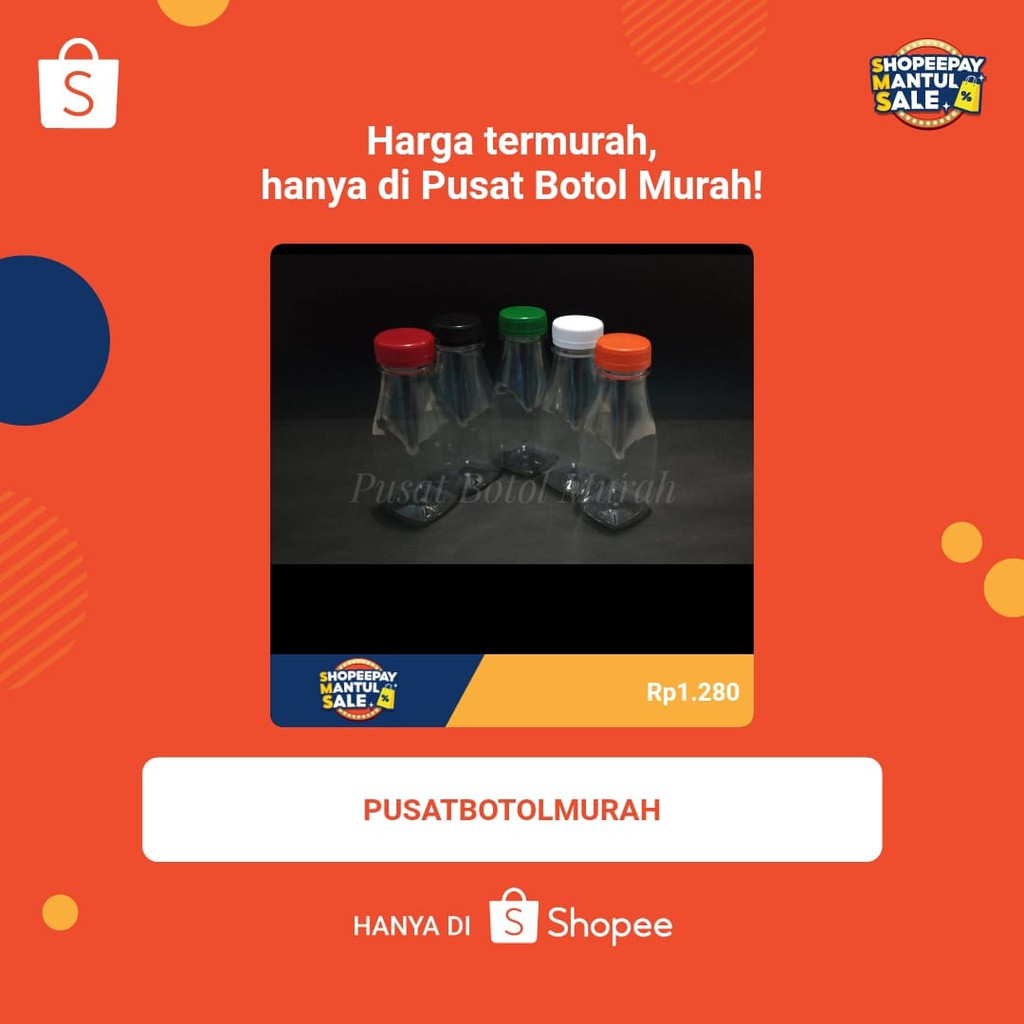 Botol Plastik 250 Ml - Botol Diamond 250 Ml tebal  - Botol Murah