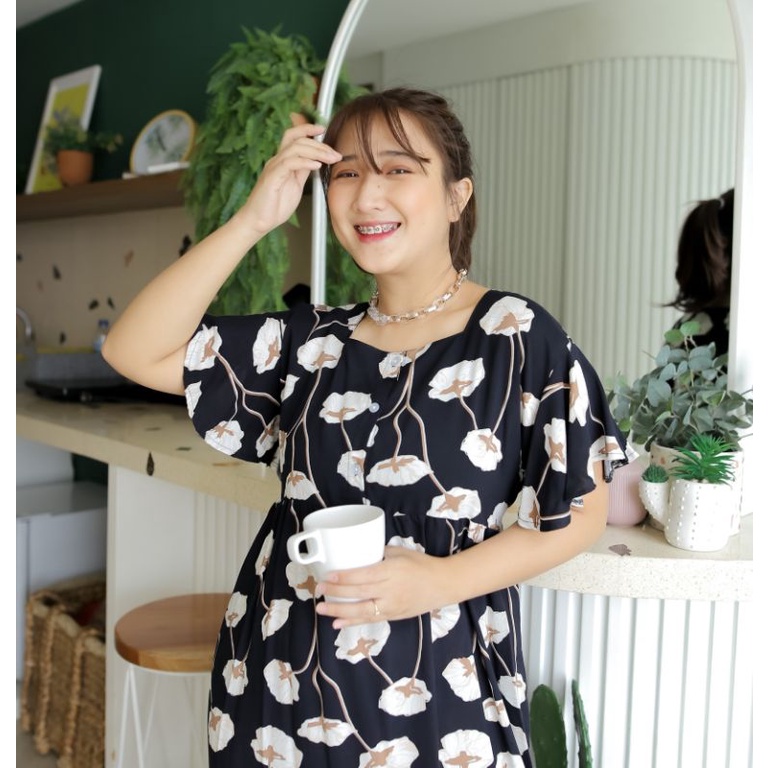 Mesya Dress LD 120 Standar &amp; LD 140 Jumbo / daster busui jumbo