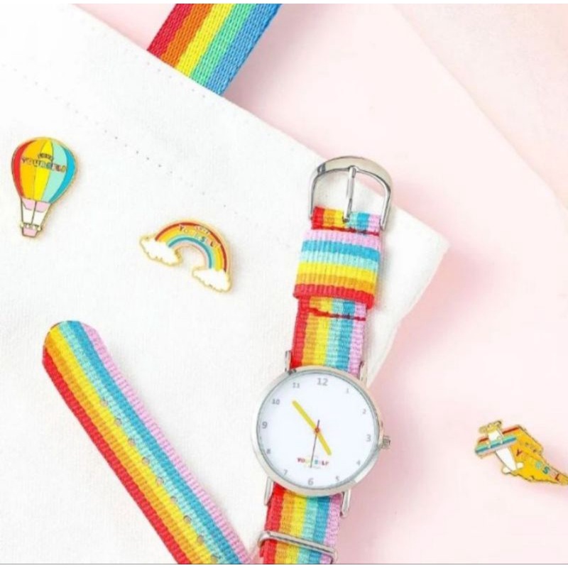 Miniso Jam Tangan Dewasa Coloradio Nylon Strap For Adult Jam Tangan Wanita Fashion