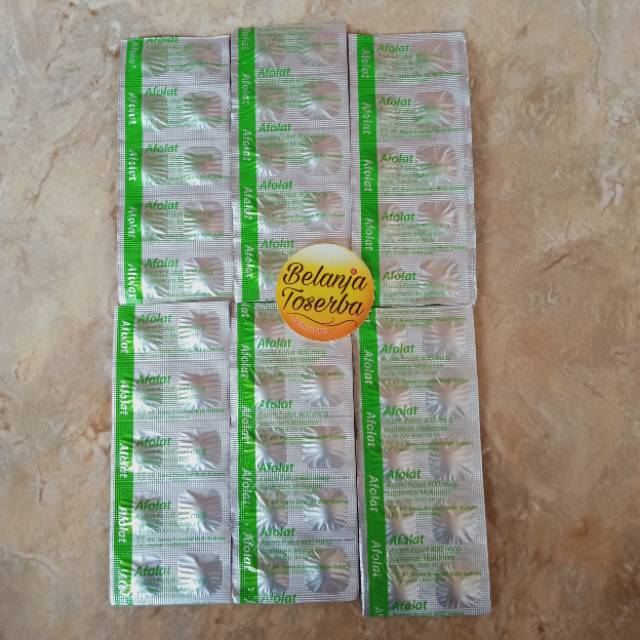 1 Strip (10 Tablet) Afolat 400mcg Asam Folat Kehamilan Obat Promil Menyusui