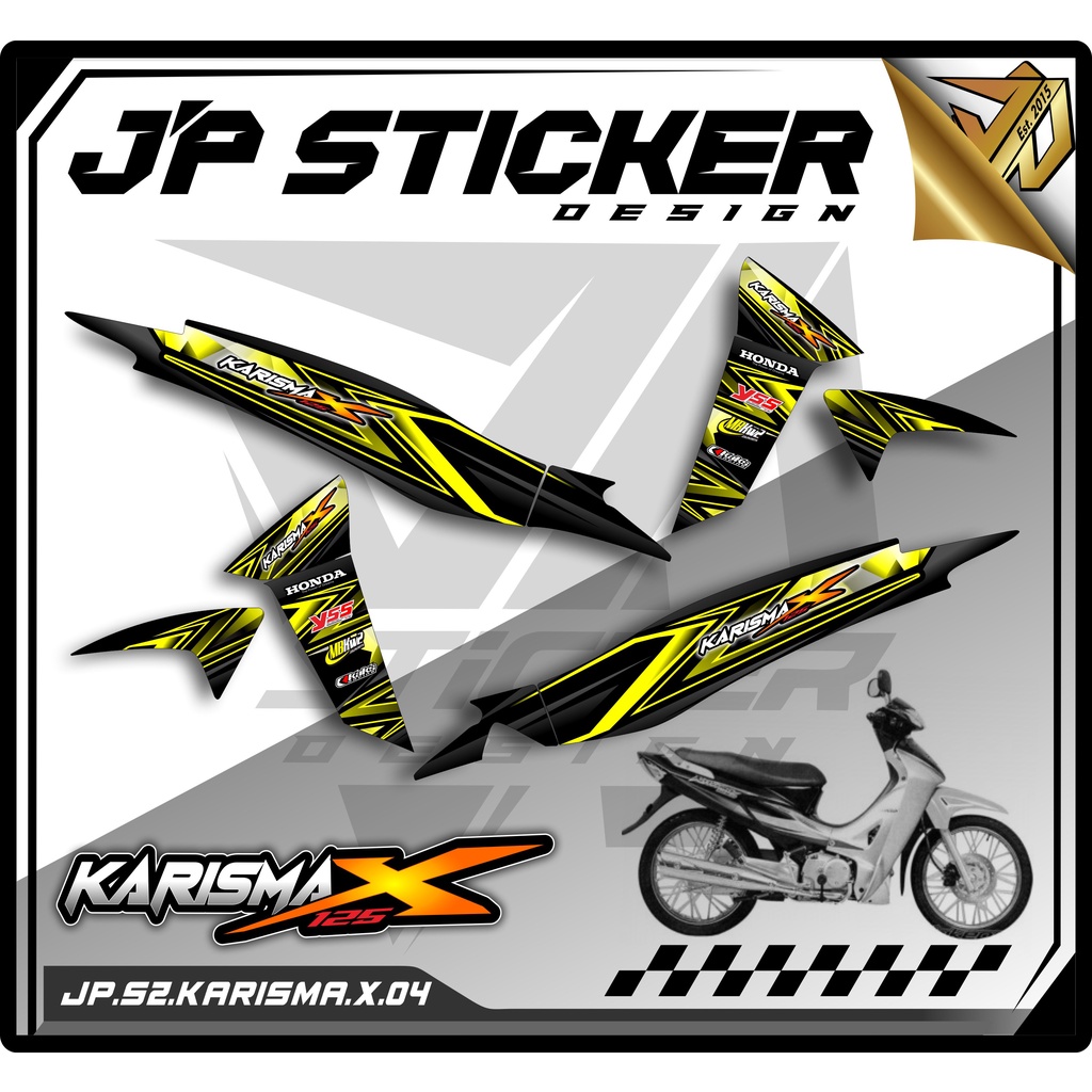 Sticker Striping Karisma - Sticker Motor Honda KARISMA X List Variasi Hologram (JP.S2) 04