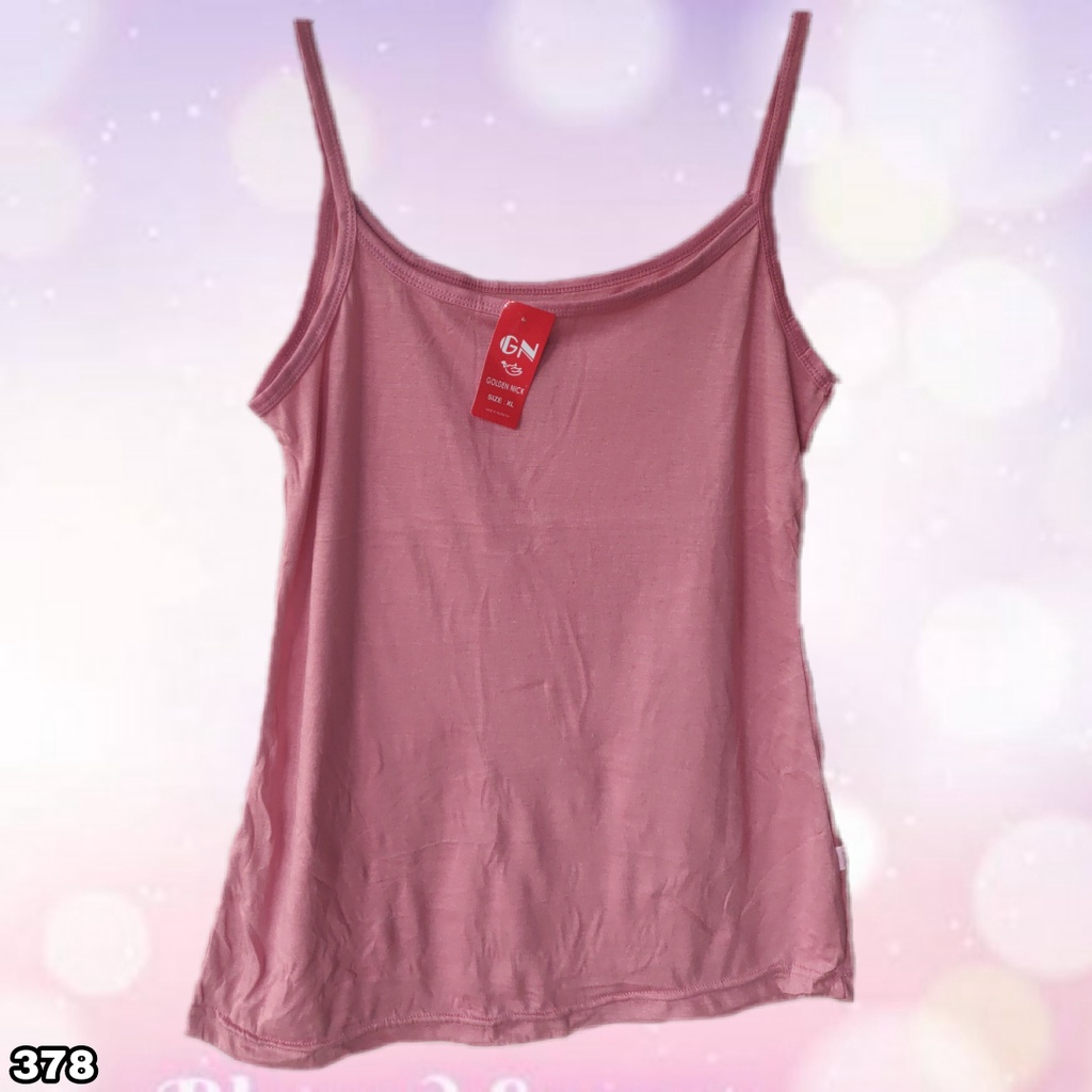 K378 (1-3 pcs) Golden Nick Tanktop Tali Kecil, Singlet Wanita Golden Nick Size XL XXL