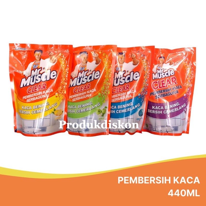 Mr.muscle pembersih kaca refil pouch 450 ml