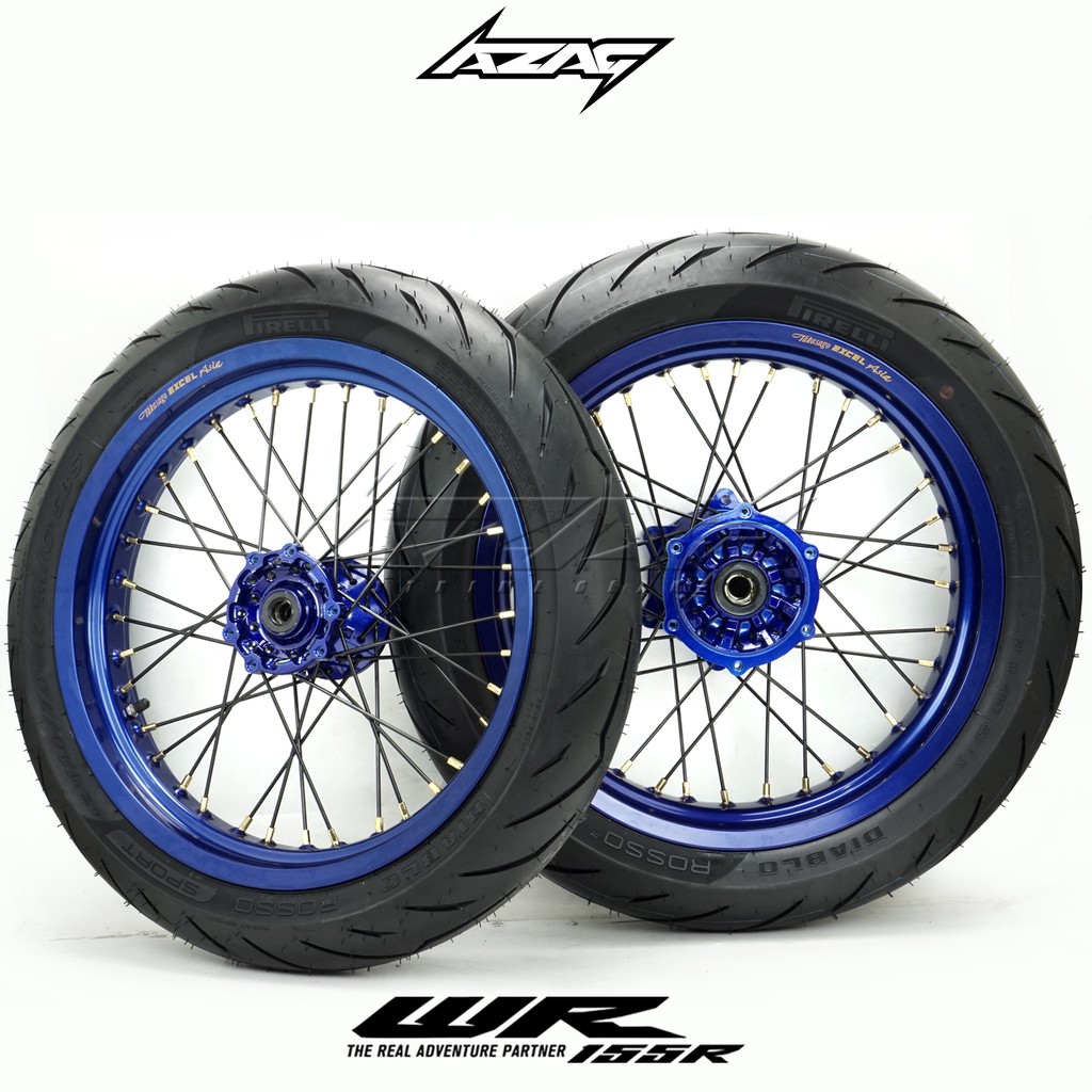 BAN SET SUPERMOTO YAMAHA WR 155 VELG EXCEL ASIA TAKASAGO