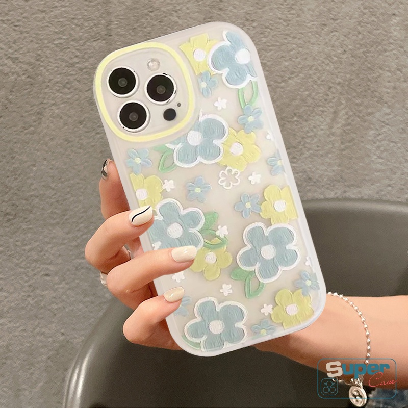 Case Untuk OPPO A17 A17K A78 A58 A16 A95 A15 A57 A12 A5s A74 A96 A55 A16K A76 A54 A7 A54s A1K Reno8 7Z 8T 5F 6 5 4 A52 A72 A53 A15s A9 A5 A31 A3s Minyak Lembut Sarung Kembang Lukis