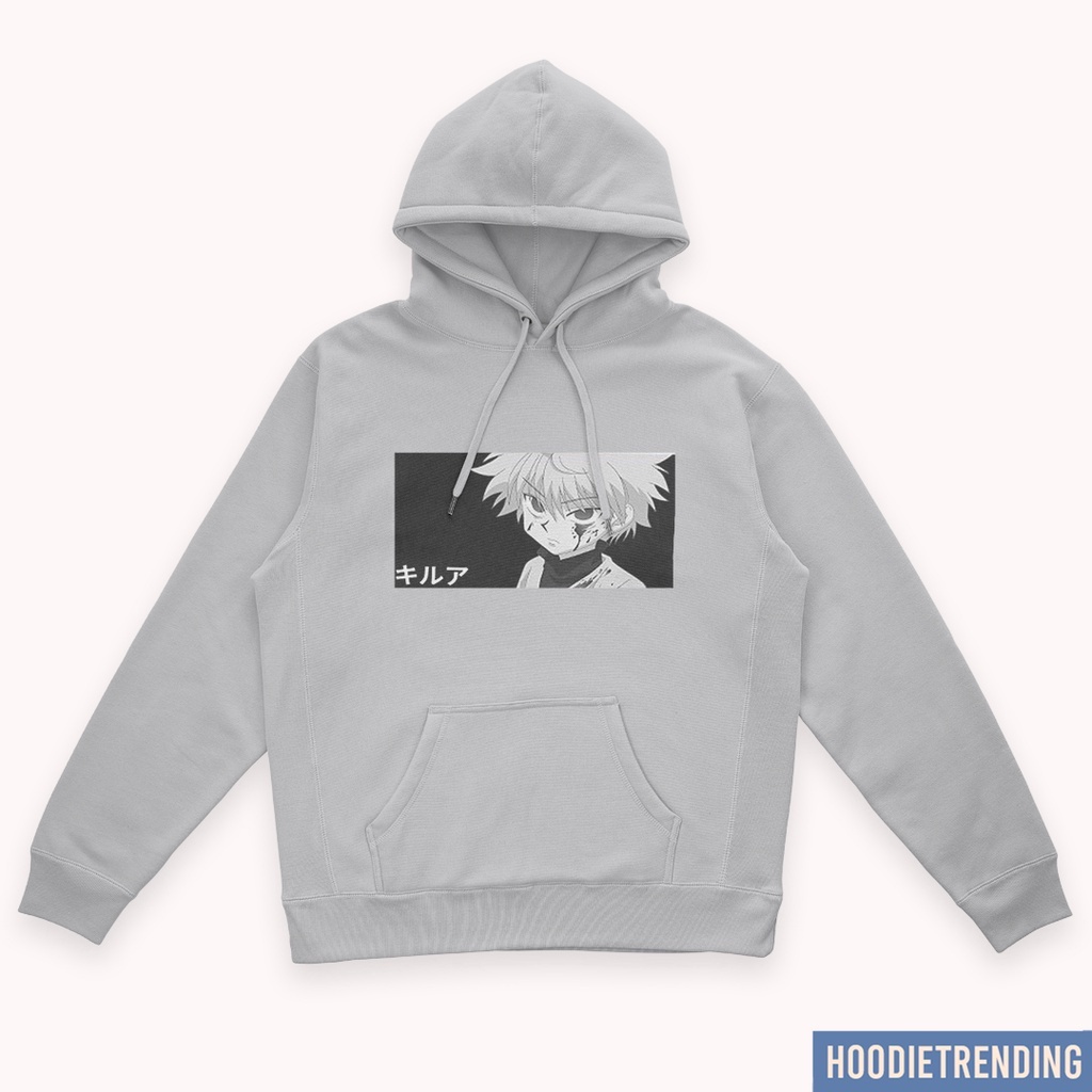 HODISO - Hoodie Jumper Killua Bw Size M-Xxl Unisex (Pria&amp;Wanita) Anime Japan