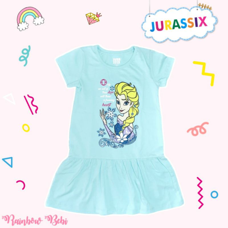 Dress Jurassix Anak Unicorn Frozen