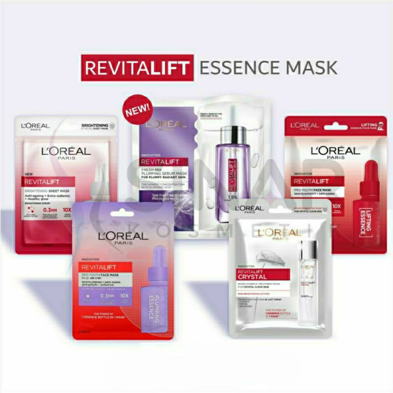 Loreal Revitalift Face Mask Youth / Crystal / Acid Essence ( Sheet Mask )