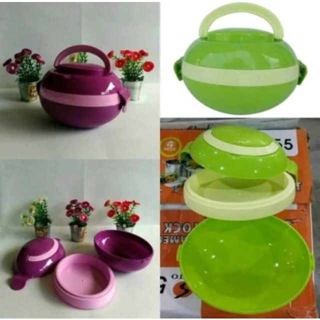 Lunch Box 2 susun Oval Garden Sunkist Rantang anak Oval