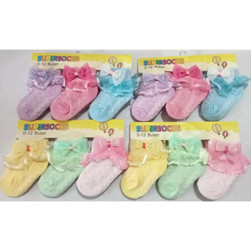 Kaus kaki renda bayi 0-6month