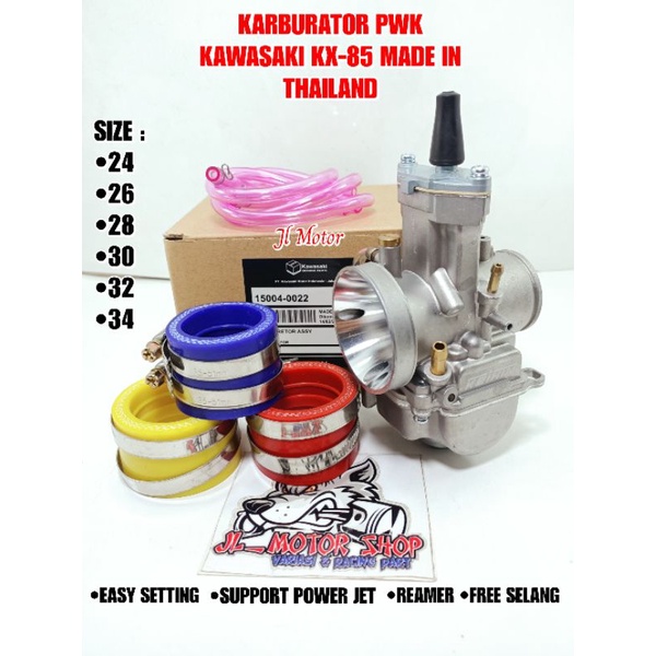 KARBURATOR KARBU PWK 24 26 28 30 32 34 KAWASAKI KX85 KX 85 UNIVERSAL THAILAND EASY SETTING ORIGINAL