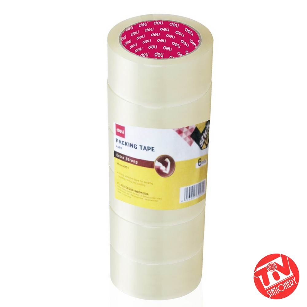 

Lakban Bening Deli Transparent OPP Tape 2" / 48 mm (1 slop = 6 rolls)
