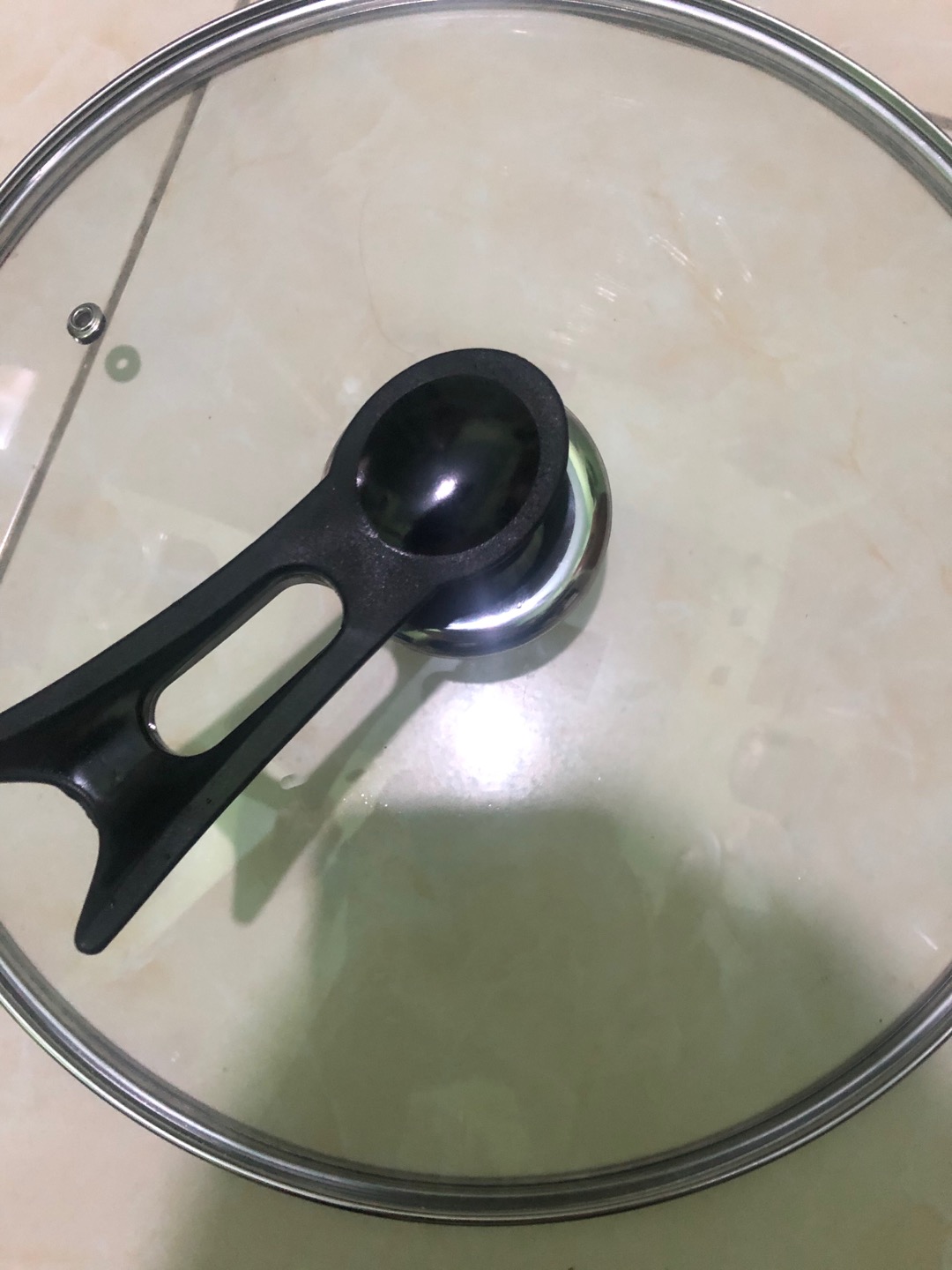 Tutup Panci Kaca Dengan Kaki Diameter +/- 31.8 Cm (panci Uk. 32 Cm) + Knop Panjang Murah Berkualitas