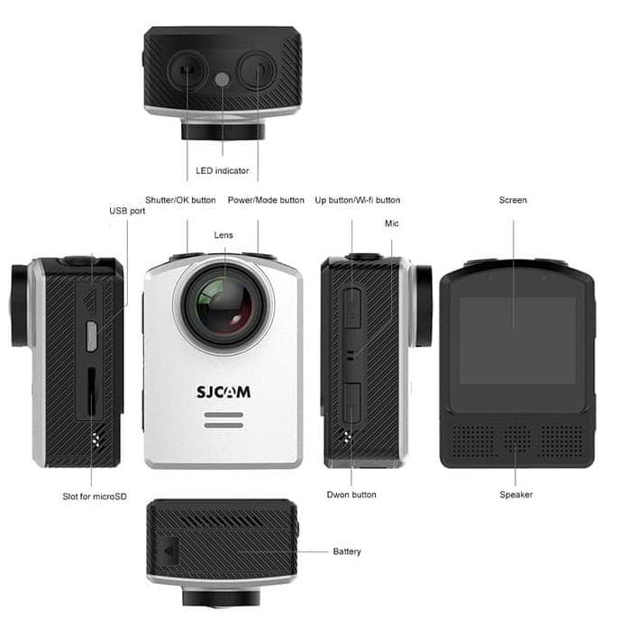 SJCAM M20 WiFi Mini Sports Action Kamera 3 Way Basic 32GB