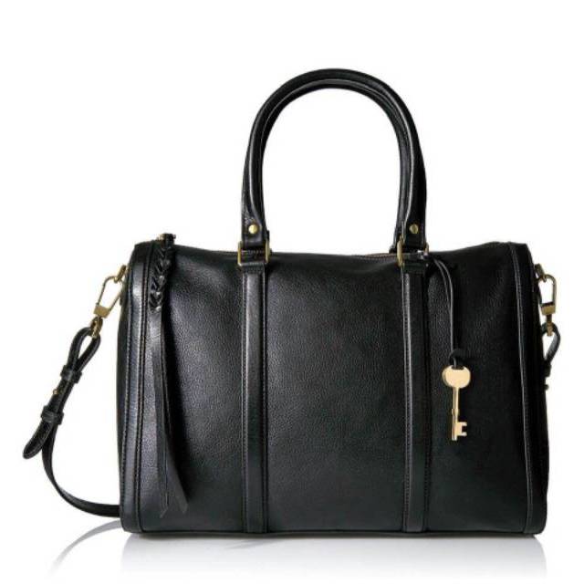 TAS FOSSIL KENDAL SATCHEL BLACK LARGE ORIGINAL