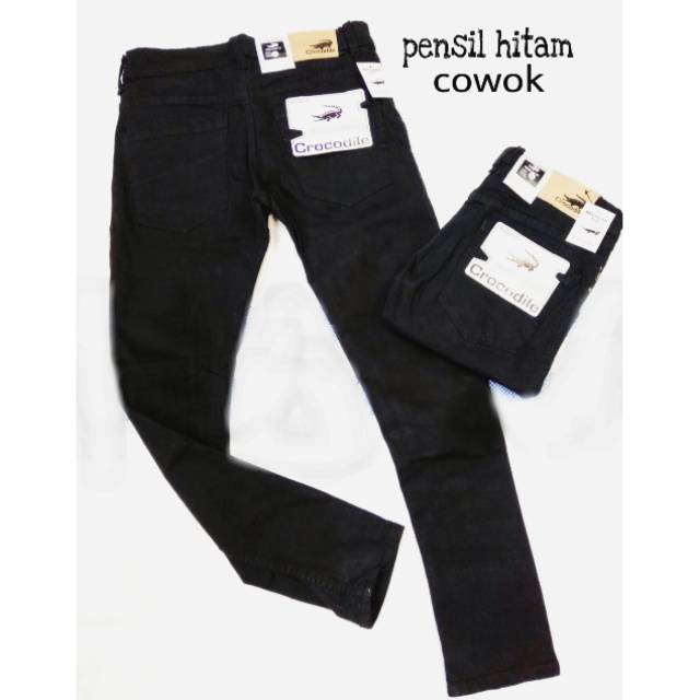 Celana jeans panjang hitam pria / Celana pensil hitam strit / Celana panjang jeans hitam / celana jeans hitam pria