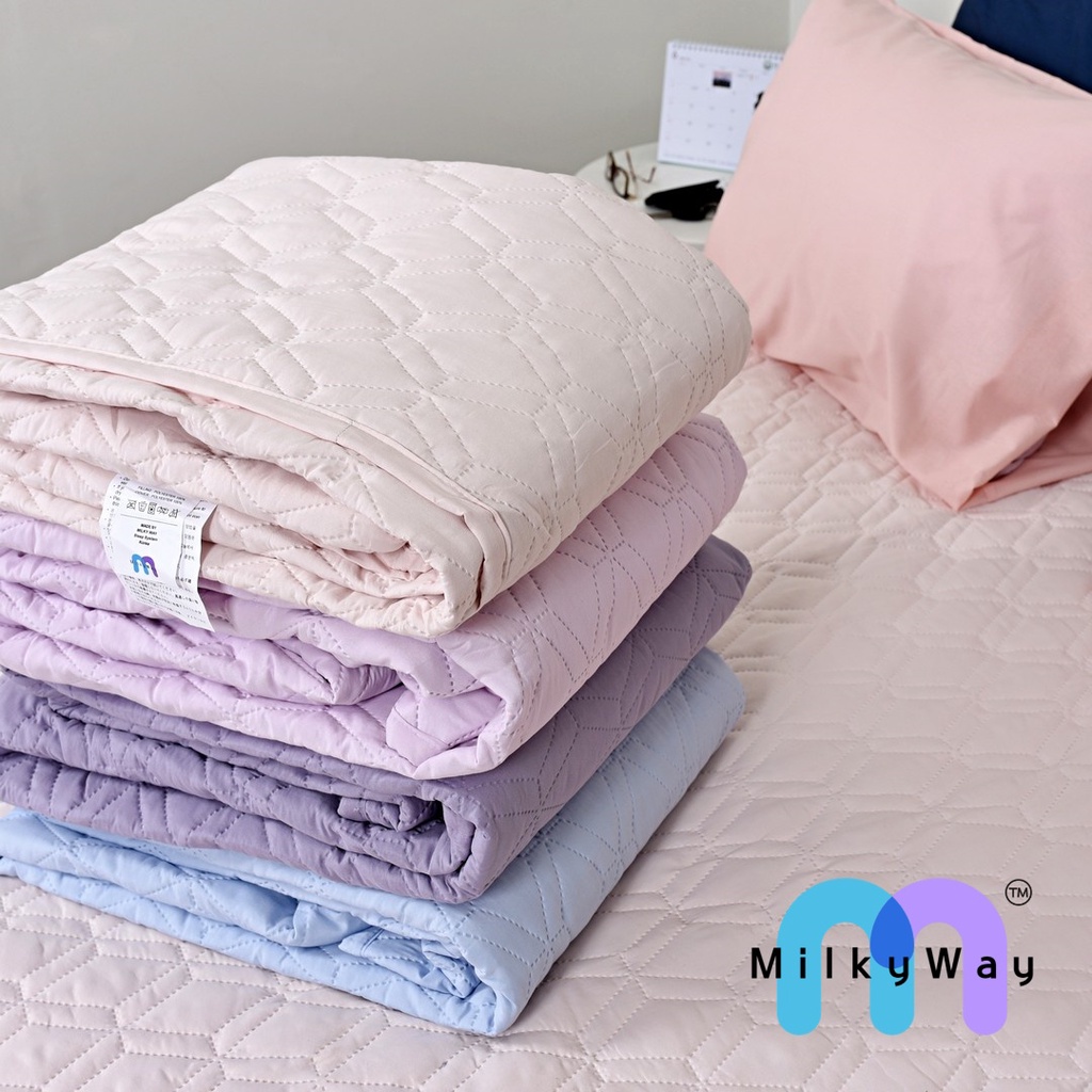 [MilkyWay] Ultrasonic Color Mattress Protector / Pelindung Kasur Warna Ultrasonik │ Size: (100 x 200) ─ (200 x 200) cm