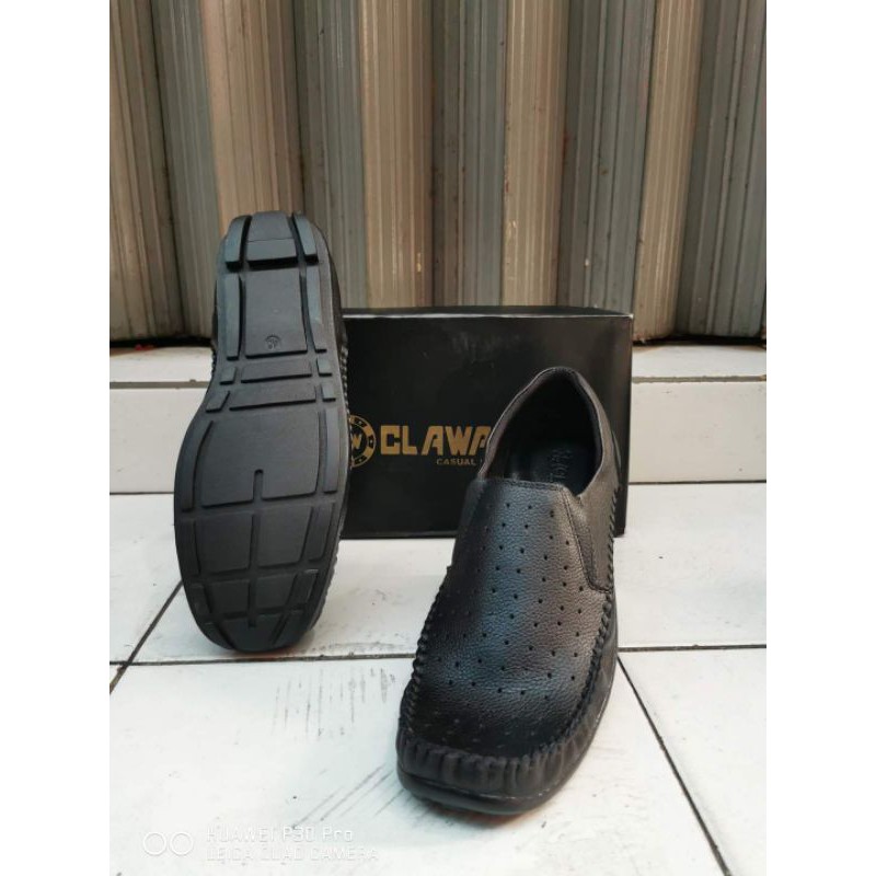 Sepatu Casual Kulit Pria Claway Big Size 44 - 46 ( Produksi Sendiri ) / Sepatu Selop Bustong Ogana Big Size 44 - 46 Og 01 ( Produksi Sendiri )