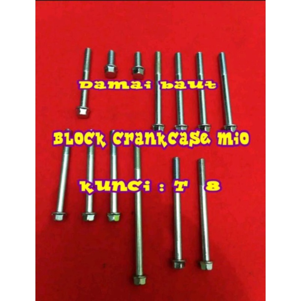 baut bak crankcase mio sporty