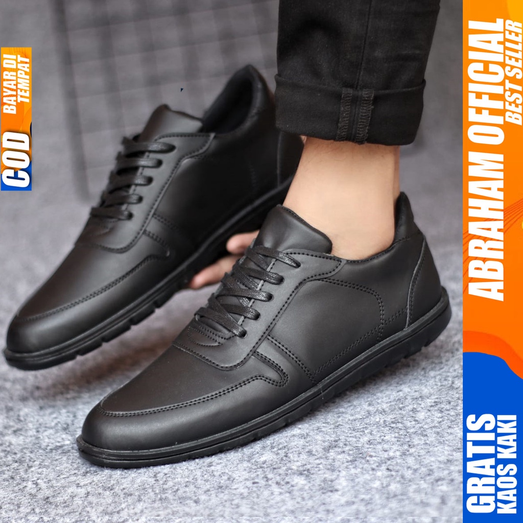 ABRHM x MUGEN Sepatu Formal Casual Pria Kulit Sintetis Kerja Kantor Kuliah Cowok Ori