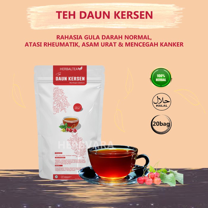 Teh Daun Kersen Teh Herbal Mengontrol Kolestrol Tekanan Darah Dan Menyembuhkan Flu Dan Batu Cod Shopee Indonesia