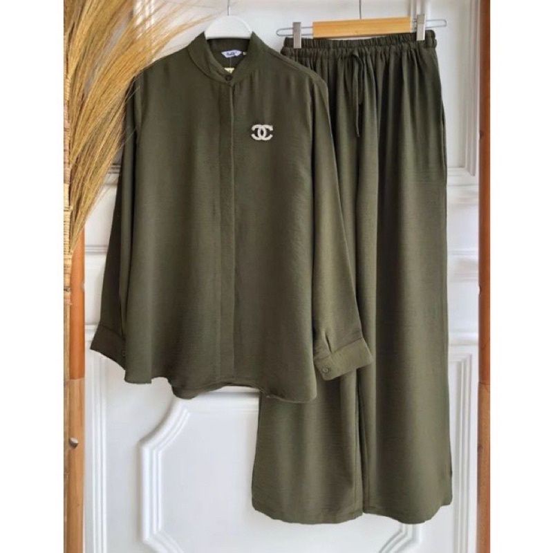 Balila Set Bahan Crinkle Premium | Stelan Bahan Crinkle