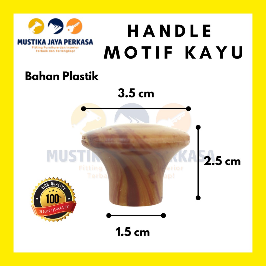Handle Tarikan Knob Knop Fiber Laci Lemari Kecil Plastik Kaca Kayu