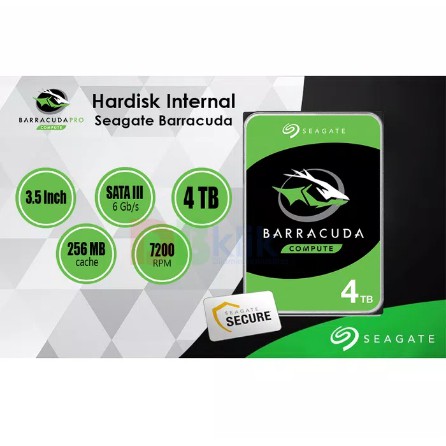 Hardisk internal PC Seagate Baracuda 4TB 3.5 inch