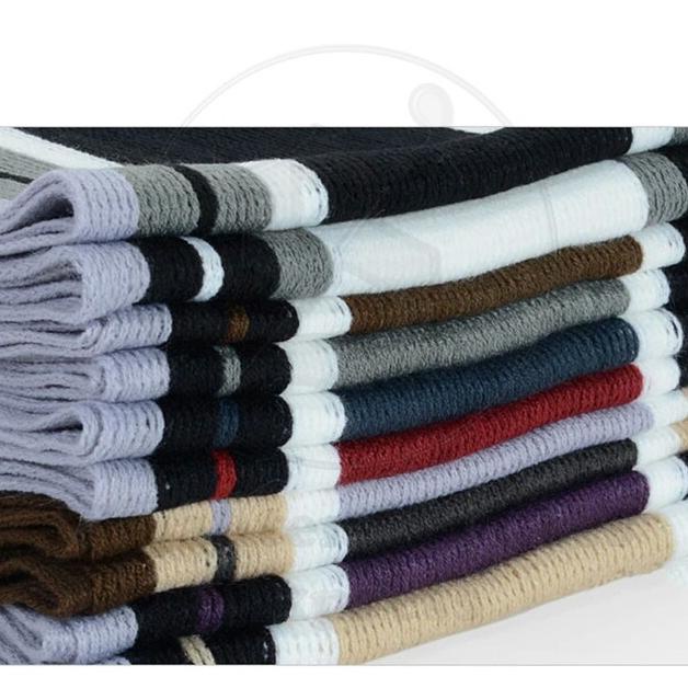 syal scarf pria bahan rajut import merah coklat putih abu hitam