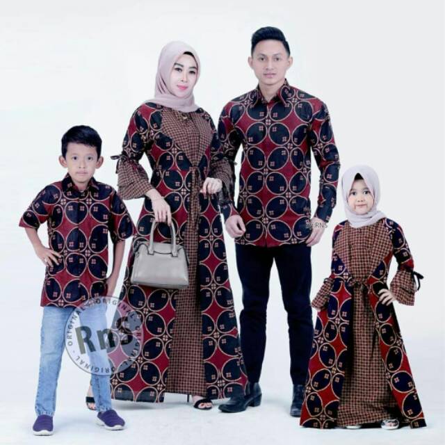 COUPLE BATIK KELUARGA GAMIS LONCENG MODEL JAZZ GAMIS JAZZY COUPLE