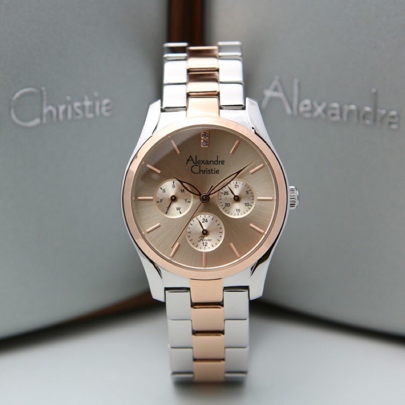 ALEXANDRE CHRISTIE AC 2910 SILVER ROSEGOLD ORIGINAL BERGARANSI RESMI