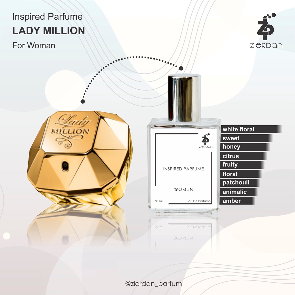 Zierdan Inspired Parfum Lady MiIIion Parfume Farfum Minyak Wangi Tahan Lama Wanita Cewek