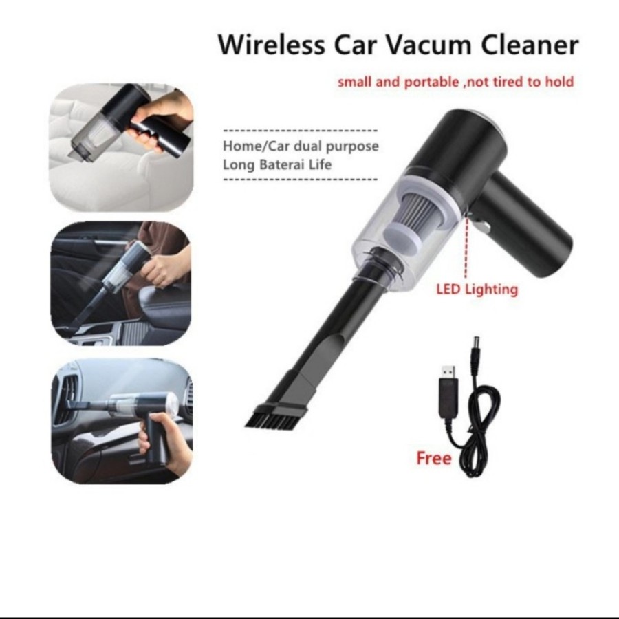 Vacuum Cleaner Wireless Portable Mini Penghisap Debu Cars Rumah Laptop