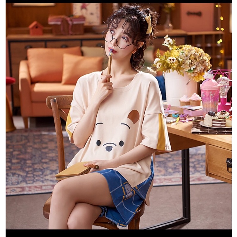 piyama dewasa import CP - baju tidur impor import -  baju bobo leisure wear viral kekinian - daster 